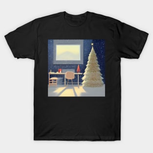 Christmas Winter Red Xmas Ornaments Aesthetic Snowing Weather T-Shirt